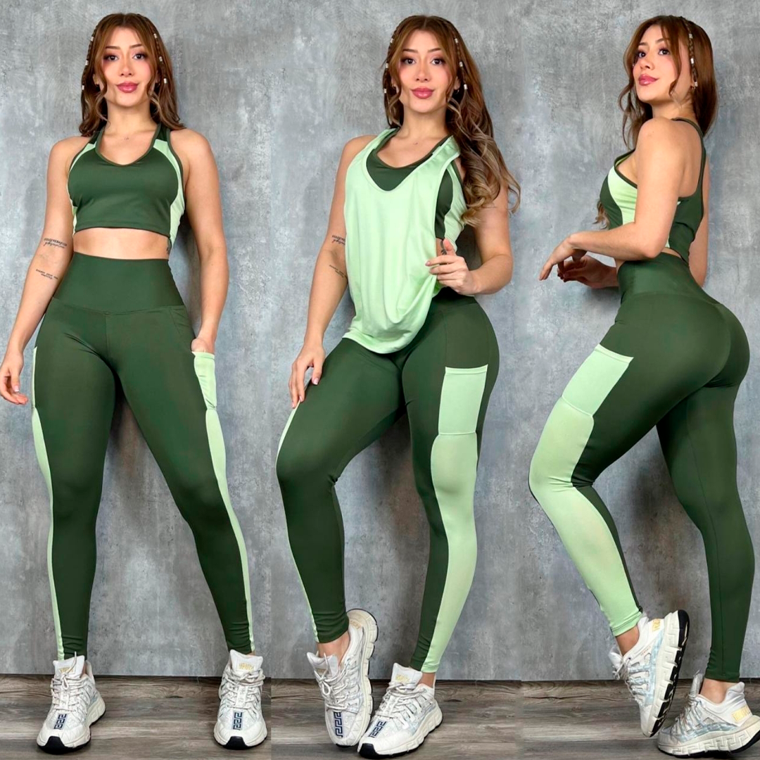 Conjunto Largo Mujer en Tela Interlock