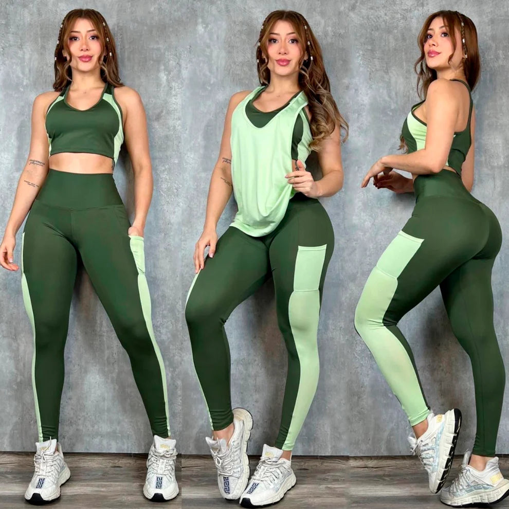 Conjunto Largo Mujer en Tela Interlock