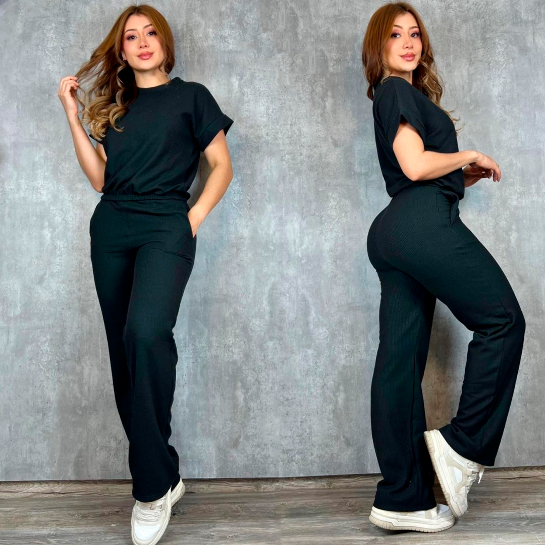 Conjunto Oversize Mujer en Tela Polyalgodón Texturizado