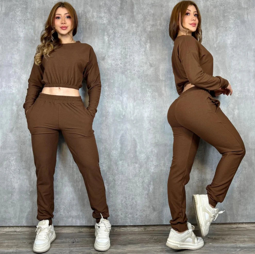 Conjunto Oversize Mujer en Tela Polyalgodón Texturizado