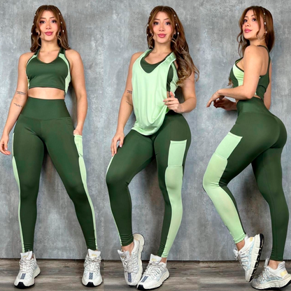 Conjunto Largo Mujer en Tela Interlock
