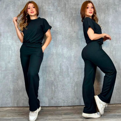 Conjunto Oversize Mujer en Tela Polyalgodón Texturizado