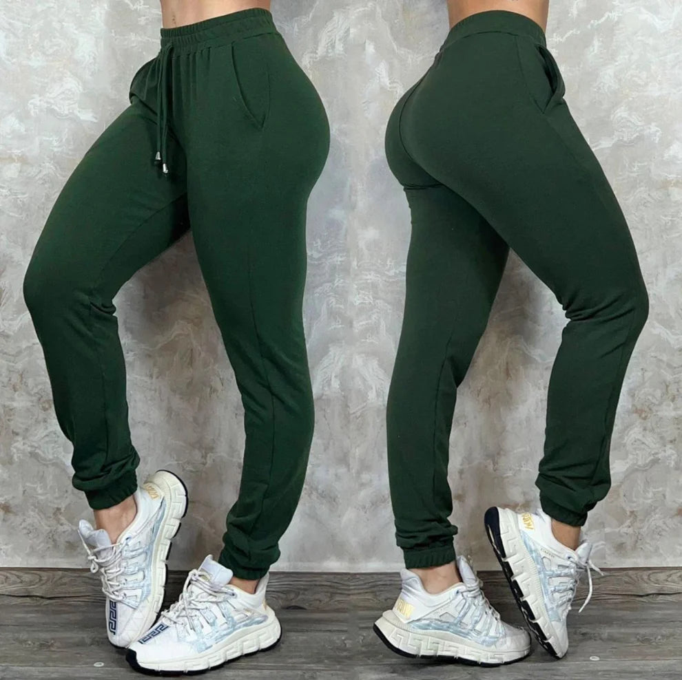 Pantalón Jogger Mujer en Tela Burda