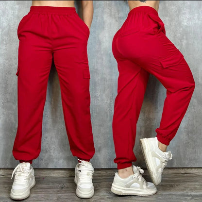 Pantalón Jogger Mujer en Tela Burda