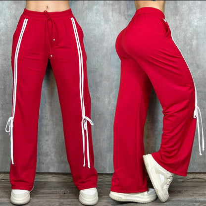 Pantalón Bota Ancha con Moño en Tela Burda