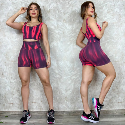 Conjunto Push Up Mujer en Tela Rib Americano