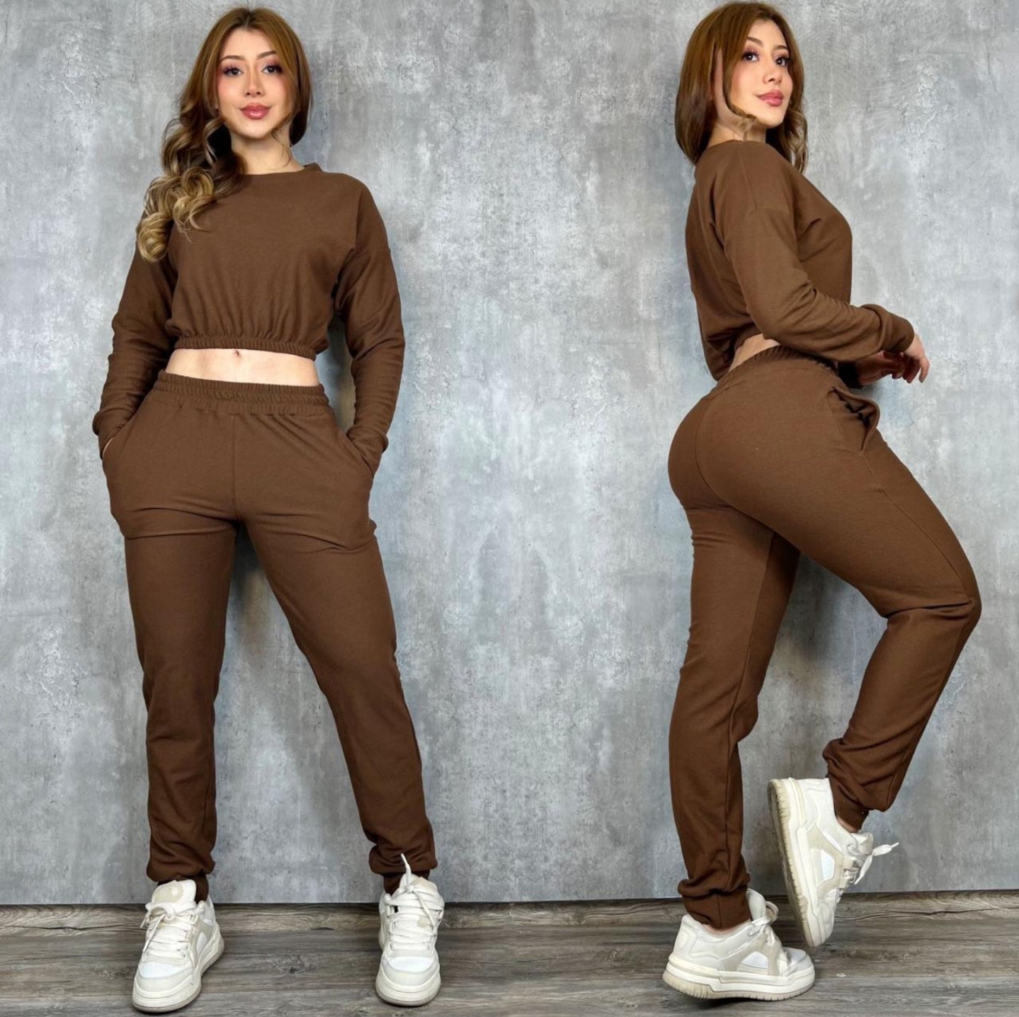 Conjunto Oversize Mujer en Tela Polyalgodón Texturizado