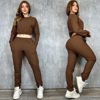Conjunto Oversize Mujer en Tela Polyalgodón Texturizado