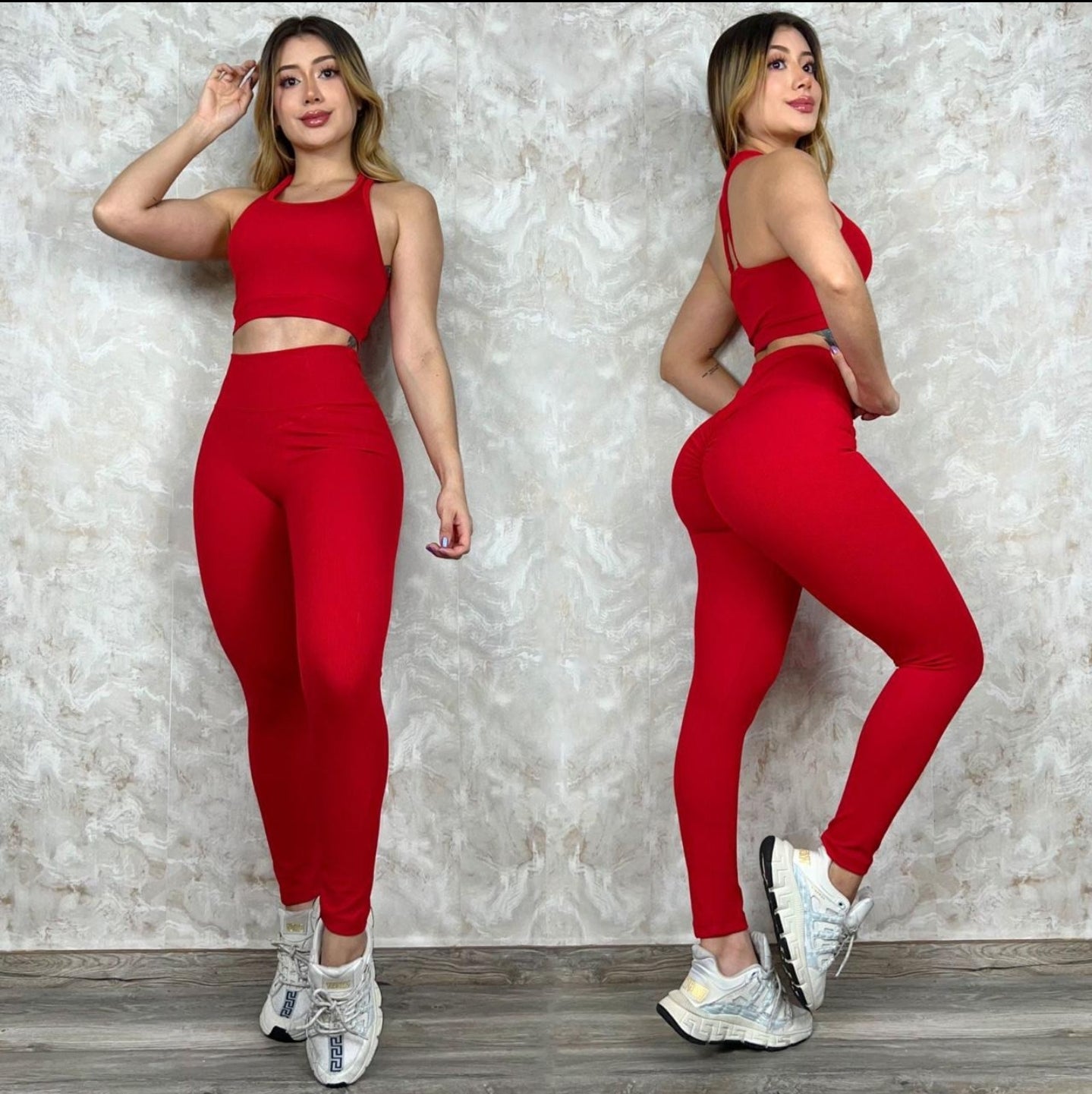 Conjunto Largo Mujer en Tela Rib Texturizada